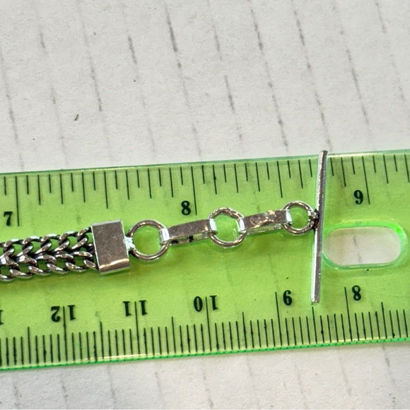 🆕 Picture Jasper Heart Bracelet in 925 Sterling Silver – Artisan Chain Design - Picture 8 of 16